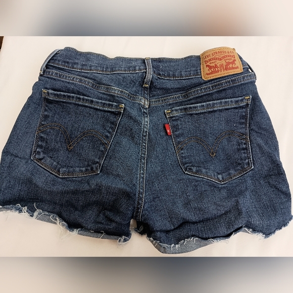 2/$40 LEVI'S 505 Edgy Denim Blue Women's Booty Shorts (#1,420) - Picture 5 of 6
